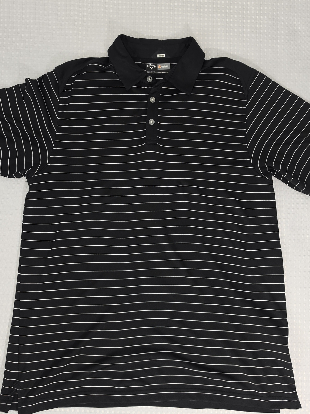 Callaway Opti-Dri Men's XL Black Striped Short Sleeve Golf Polo